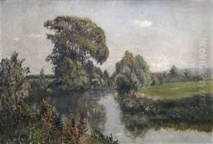 Fluslandschaft by Eduard Josef Mueller