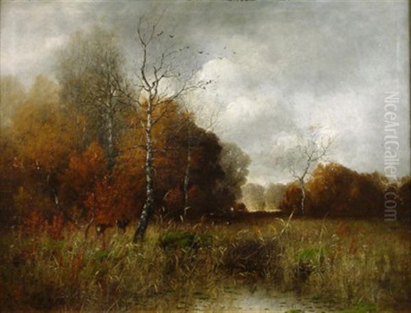 Rehe Auf Einer Herbstlichen Lichtung - view 1