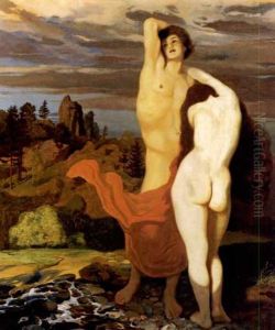 Adam Und Eva by Eduard Josef Mueller