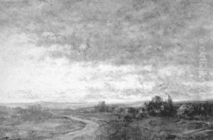 Abendstimmung Uber Dem Westerwald by Eduard Josef Mueller