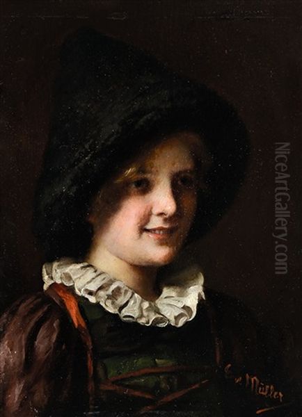 Portrait Eines Madchens In Tracht - view 1