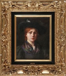 Portrait Einer Jungen Frau In Tracht