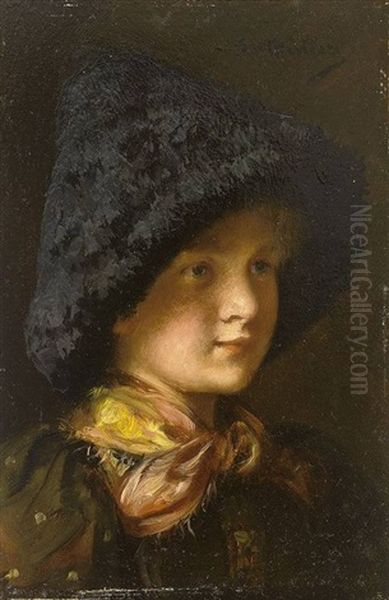 Portrait Eines Kleinen Madchens In Tracht - view 1