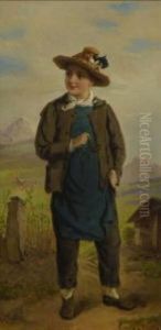 Junger Pfeifenraucher by Emma (Edle von Seehof) Mueller