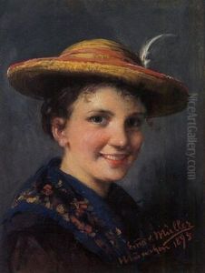 Madchen Mit Trachtenhut by Emma (Edle von Seehof) Mueller