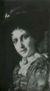 Portrait Eines Madchens In Tracht (tirolerin) by Emma (Edle von Seehof) Mueller