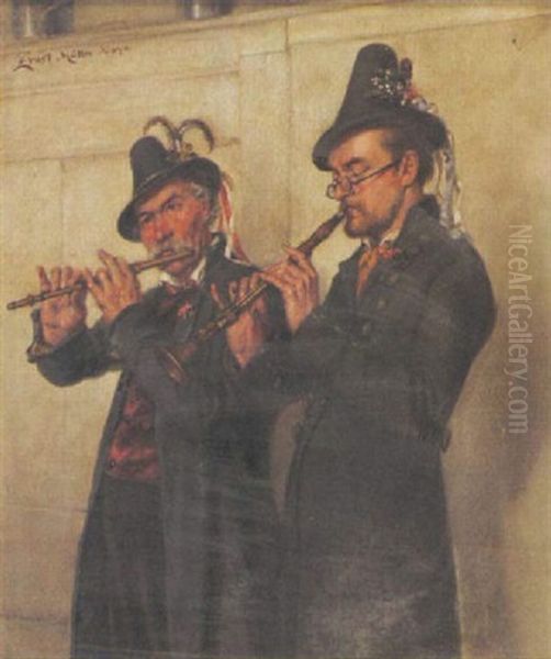 Zwei Musizierende Bayern - view 1
