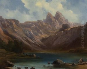 Gebirgslandschaft by Franz Adolf Christian Mueller