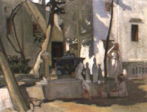 Femmes Dans La Cour De La Mosquee De Sidi Abd-er-rahman, Alger