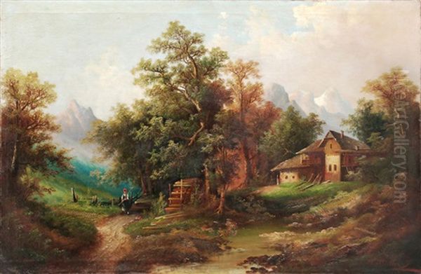 Alpenhof Mit Gebirgsbach - view 1
