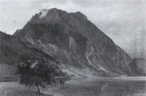 Der Traunstein Am Traunsee (salzkammergut) by Heinrich Eduard Muller
