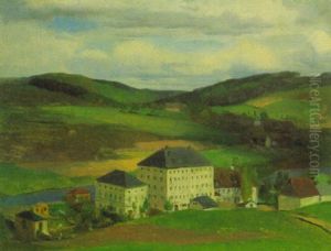 Die Baumwollspinnerei Und Strickgarnfabrik Von Max Hauschild In Hohenfichte by Heinrich Eduard Muller