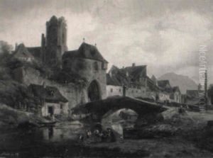 Life By The Village Gate by Heinrich Eduard Muller