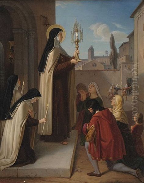 Hl. Klara Mit Glaubigen - view 1