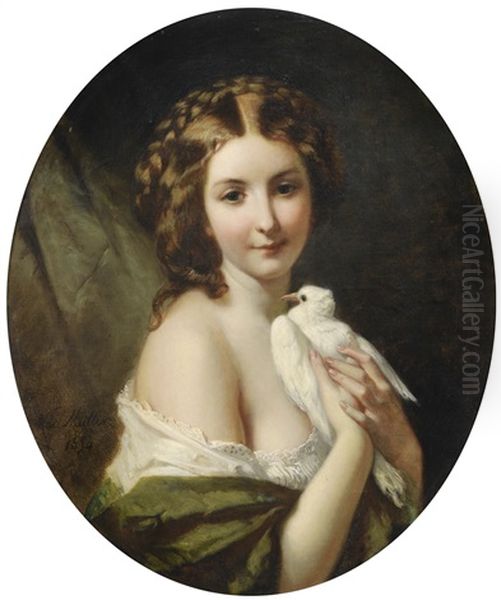 Young Lady With A Dove - view 1