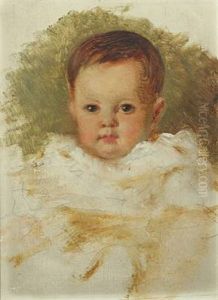 Child's Portrait (study) by Karl Friedrich Johann von Mueller