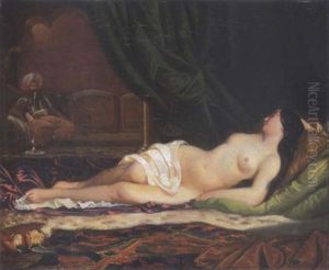 Ruhende Odaliske Im Harem by Karl Friedrich Johann von Mueller