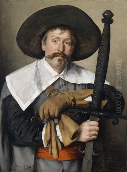 Ein Landsknecht Mit Bihander (kostumstudie) - view 1