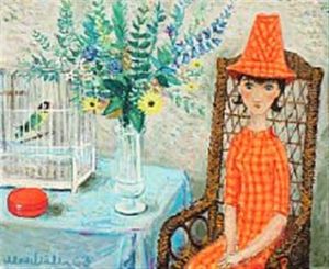 Girl And Canary