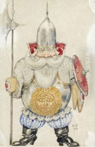 The Dwarf Warrior by Ivan Iakovlevich Bilibine