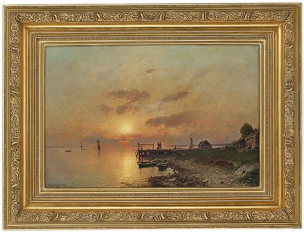 Kystlandskap Med Folkeliv - view 1