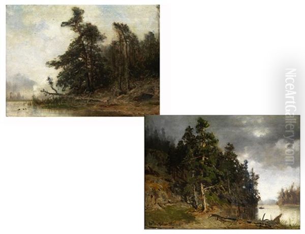 Waldpartie In Norwegen (+ Motiv Aus Norwegen, Pair) - view 1