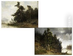 Waldpartie In Norwegen (+ Motiv Aus Norwegen; Diptych)