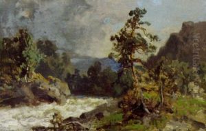 Bergslandskap Med Fors Bergslandskap Med Fors