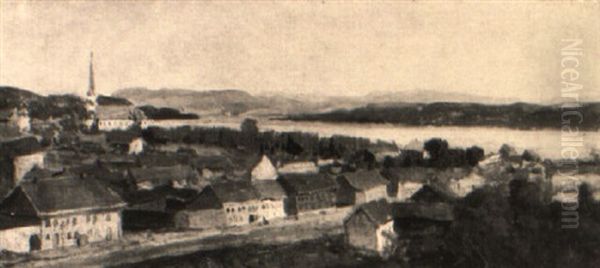Kirchdorf In Sudschweden Mit Blick In Weite Seenlandschaft - view 1