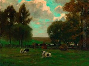 Kuhe Auf Der Weide by Peter Paul Mueller