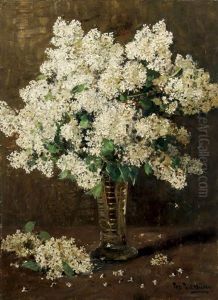 Still Life With Lilacs by Peter Paul Mueller