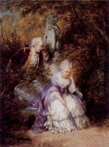 Galantes Paar Im Park by Robert Antoine Mueller
