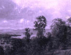 Bewaldeter Hugelzug Uber Dem Murtensee by Rudolf Mueller