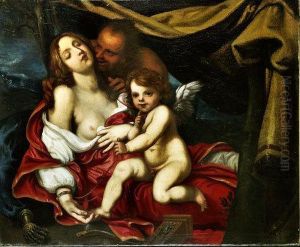 Giove, Antiope , Amore by Giovanni Biliverti