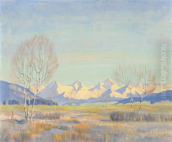 Fruhlingslandschaft Mit Blick Auf Eiger, Monch Und Jungfrau - view 1