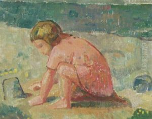 Madchen Am Strand by Wilhelm (William) Mueller
