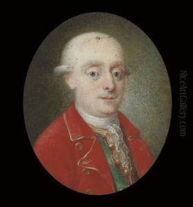 A Gentleman In Scarlet Coat, Gold-bordered Green Waistcoat