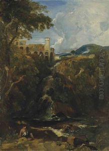 Vue Des Cascades De Tivoli by William James Mueller