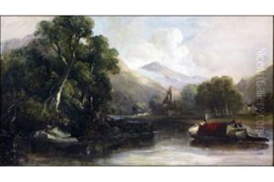 River Landscape With Boats River Landscape With Boats