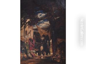 A Bazaar Or Souk, Probably In Cairo by William James Mueller