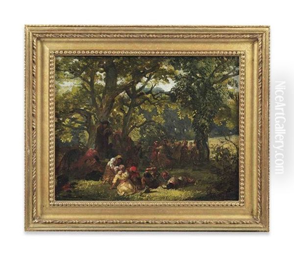 Woodland Scene With Gypsies Merrymaking - view 1