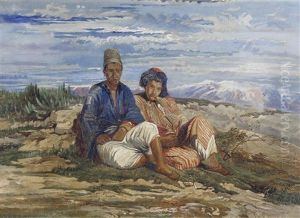 Two Figures At Rest, Turkey by William James Mueller
