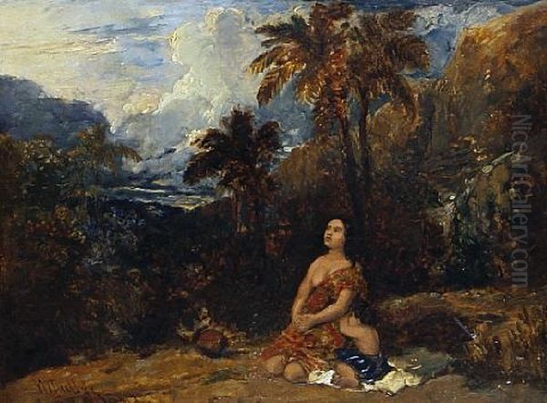 Mother And Child In An Oriental Landscape - view 1