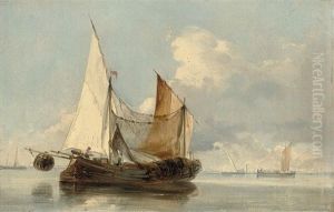 Trabaccoli And Other Craft On The Venetian Lagoon by William James Mueller