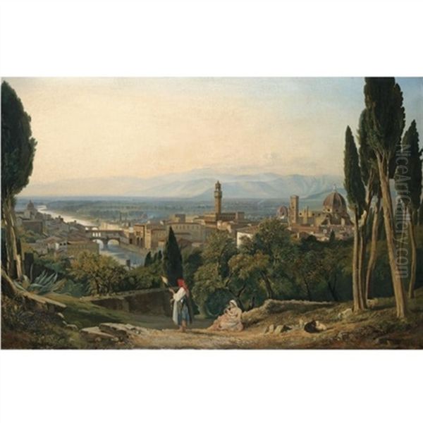 View Of Florence And The River Arno From St Miniato - view 1