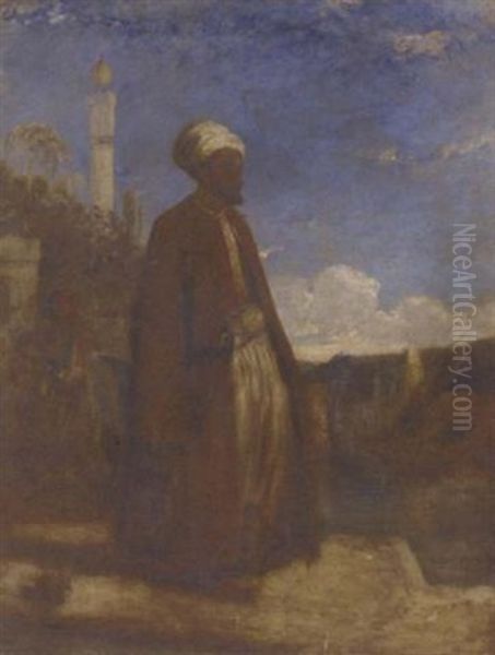 An Arab Before A Mosque - view 1