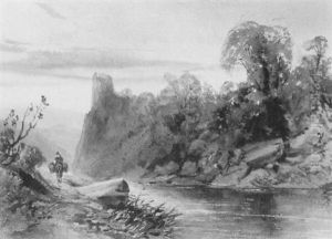 Figure On Horseback By A River In The Near East Figure On Horseback By A River In The Near East