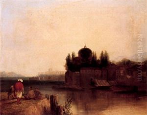 A Turkish Scene (bosphorus?) by William James Mueller