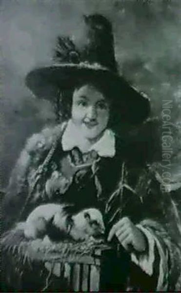 An Italian Boy With Guinea-pigs - view 1