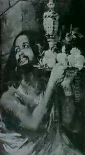 Moor Slave Carrying Tray Of Fruit - view 1
